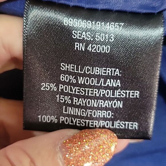 attention royal blue Bomber Jacket, size small - Picture 5 of 6